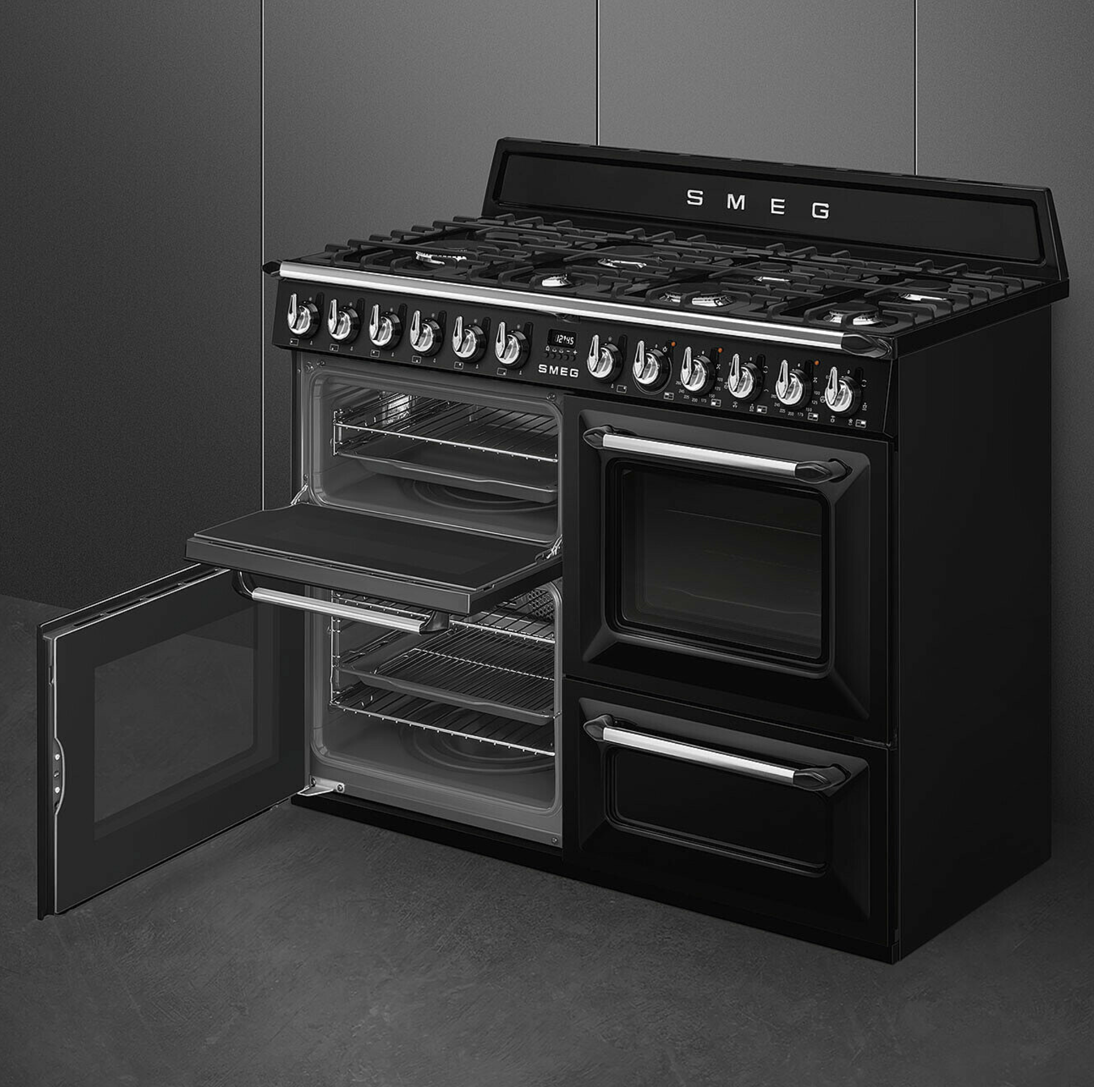 SMEG TR4110BL1 cuisinière avec taque à gaz - 110cm