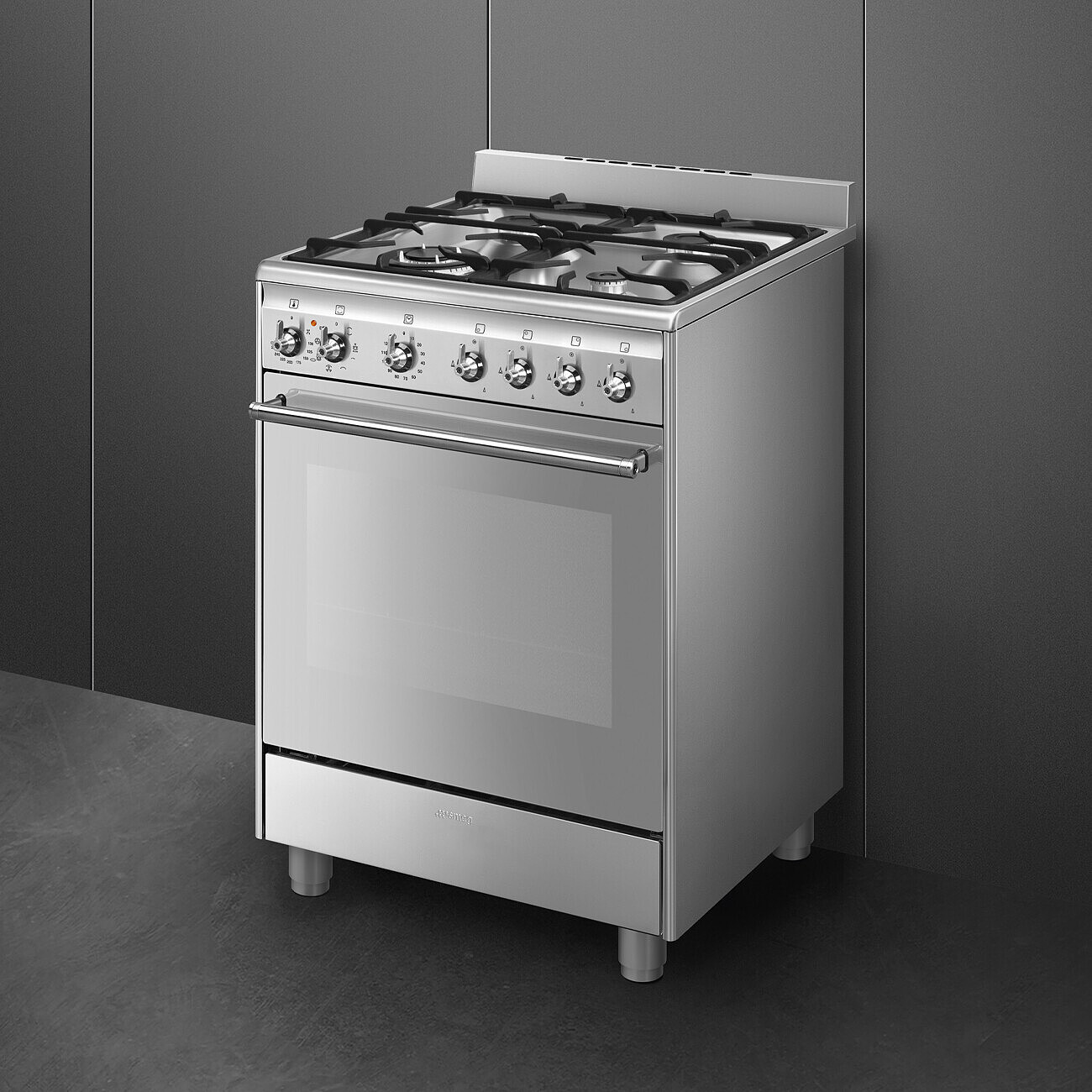 SMEG SX61GM cuisinière avec taque à gaz - 60cm
