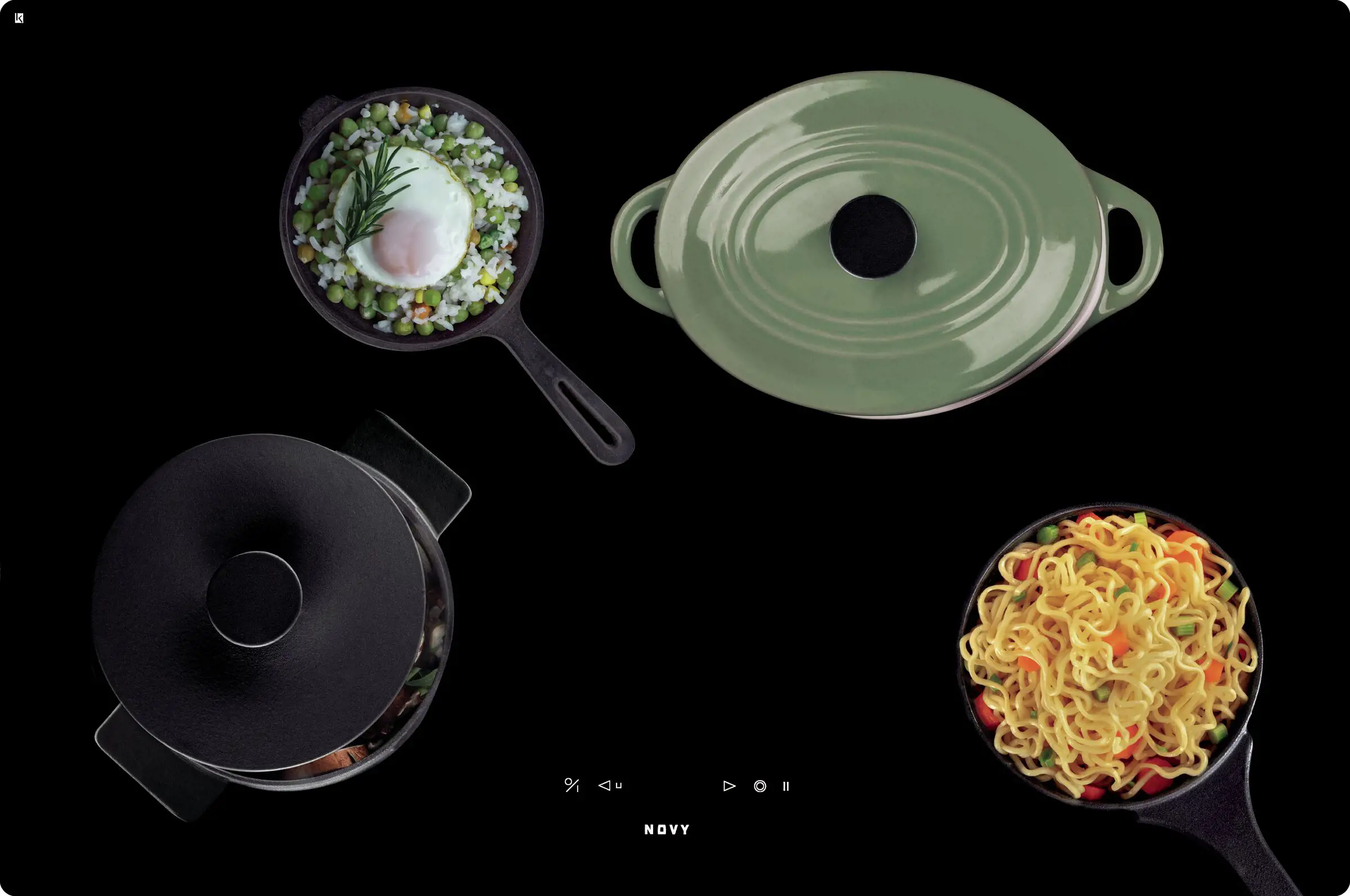 NOVY 1112 table de cuisson vitrocéramique - 78cm