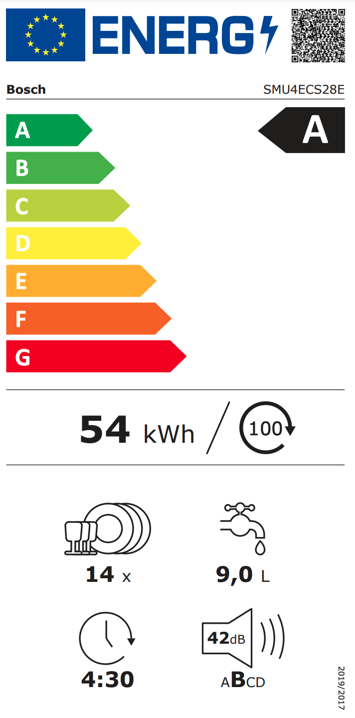 BOSCH SMU4ECS28E SERIE 4 lave-vaisselle pose-libre