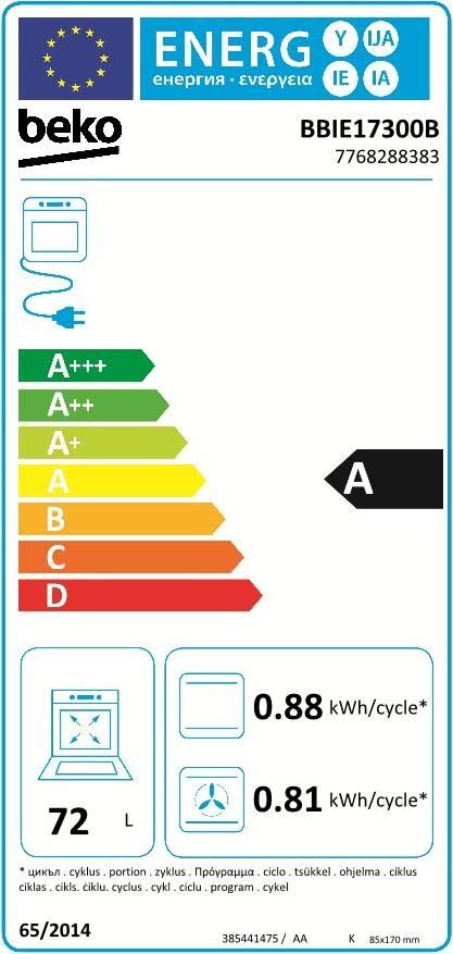 BEKO BBIES17300B four multifonction - 60cm