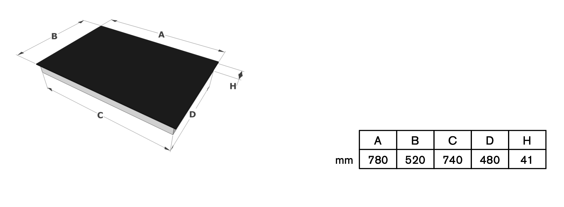 NOVY 1112 table de cuisson vitrocéramique - 78cm