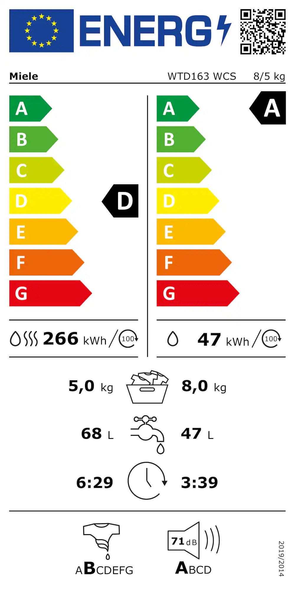 MIELE WTD163WCSBLW8/5KG