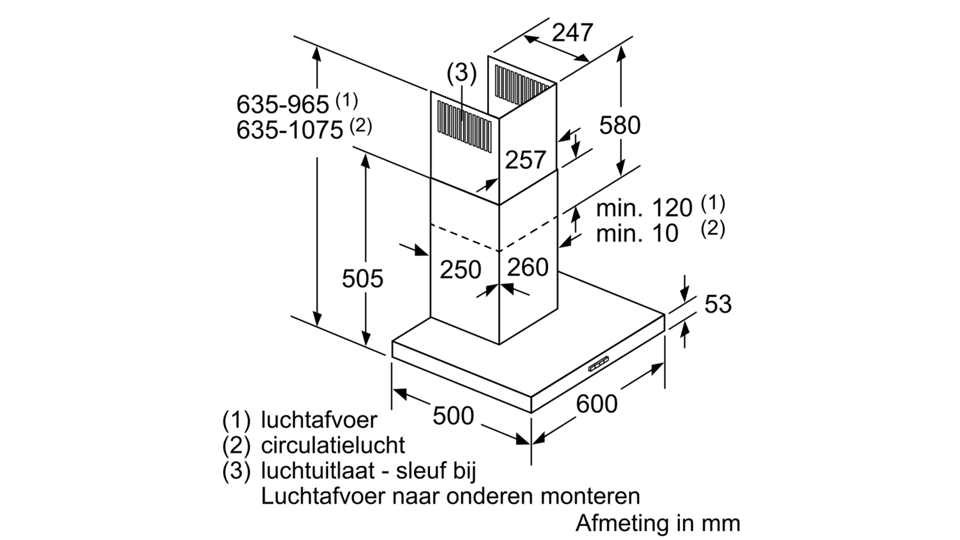 BOSCH DWB66IM50 SERIE 4 hotte décorative - 60cm