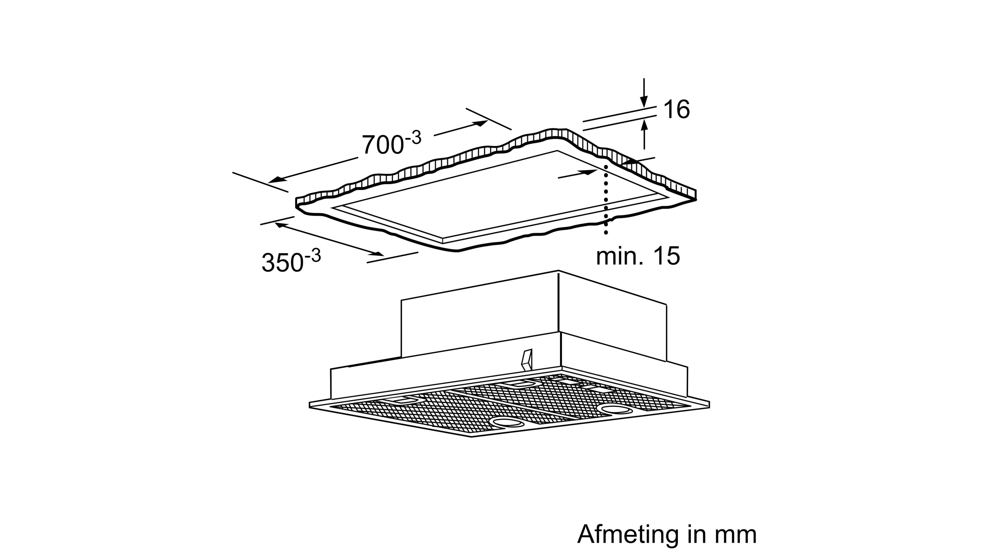 BOSCH DHL755BL SERIE 4 groupe d'extraction - 70cm
