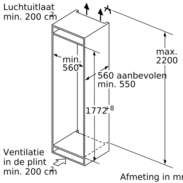 BOSCH KIF81PFE0 SERIE 8 réfrigérateur sans surgélateur - 178cm