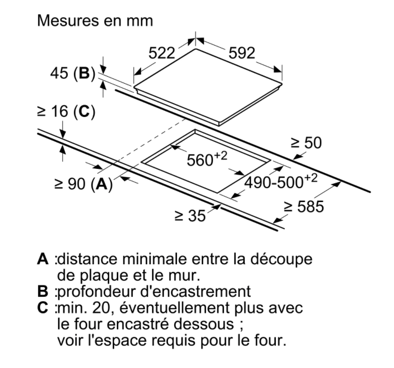 SIEMENS ET631BNB1E IQ300 table de cuisson vitrocéramique - 60cm