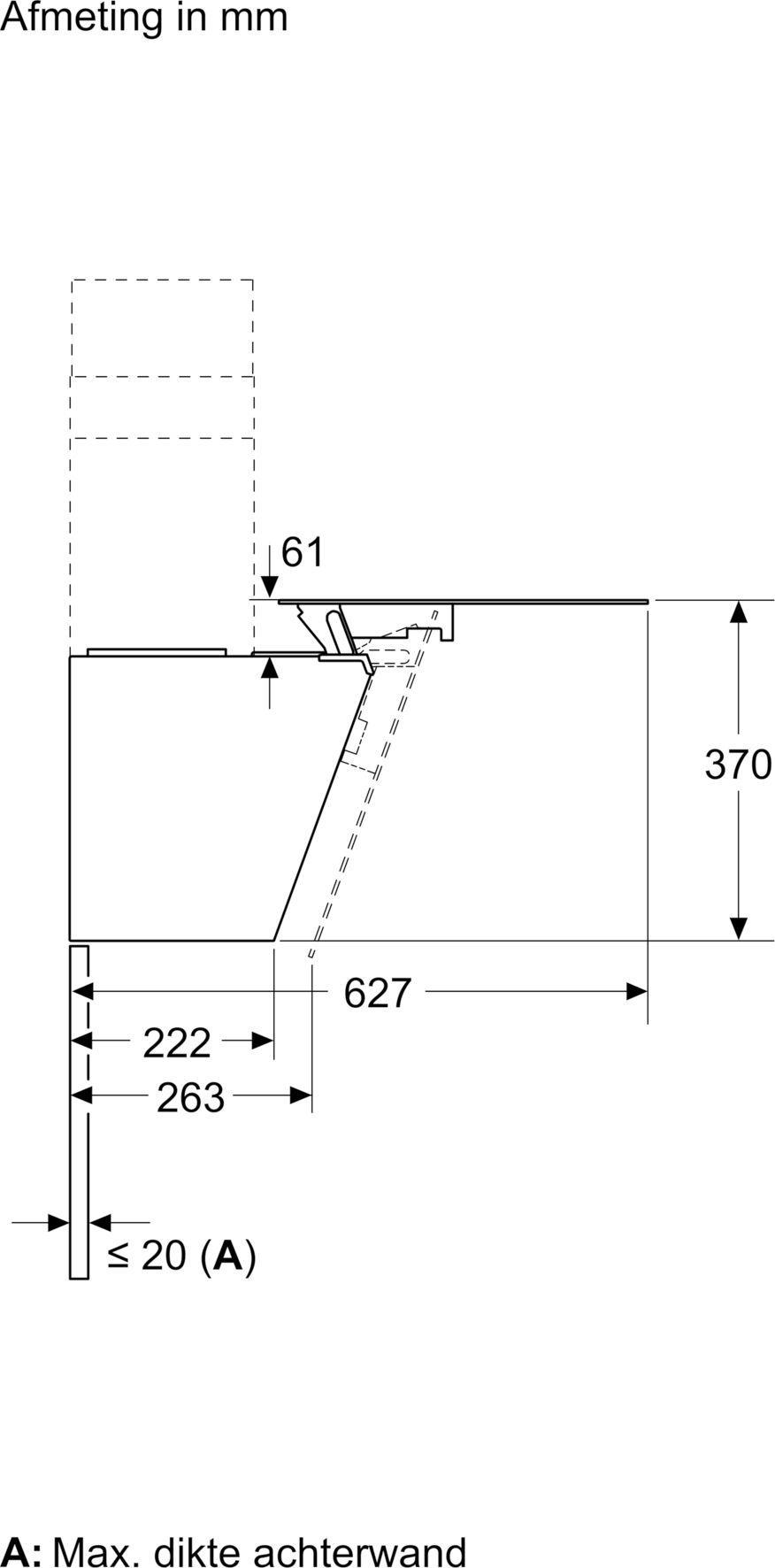 BOSCH DWK65DF61 hotte murale - 60cm