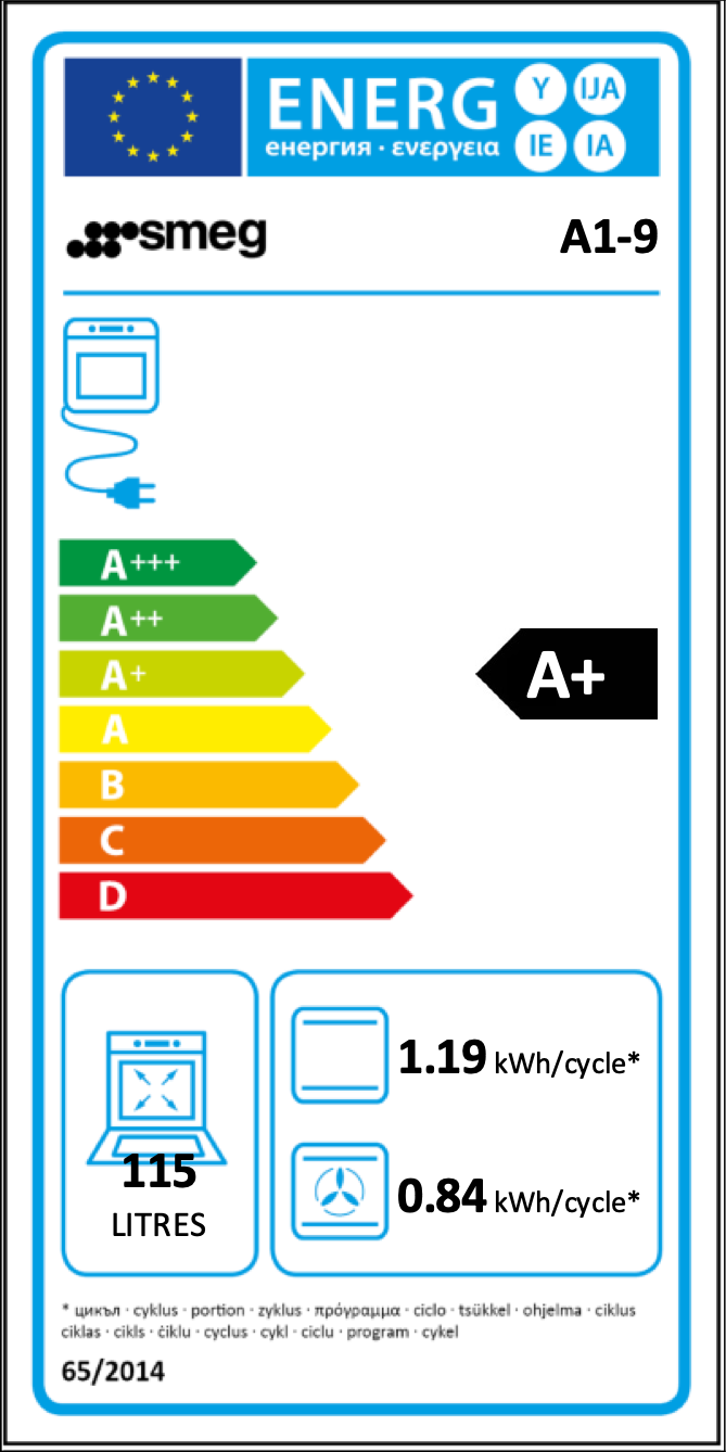 SMEG A1-9 cuisinière avec taque à gaz - 90cm