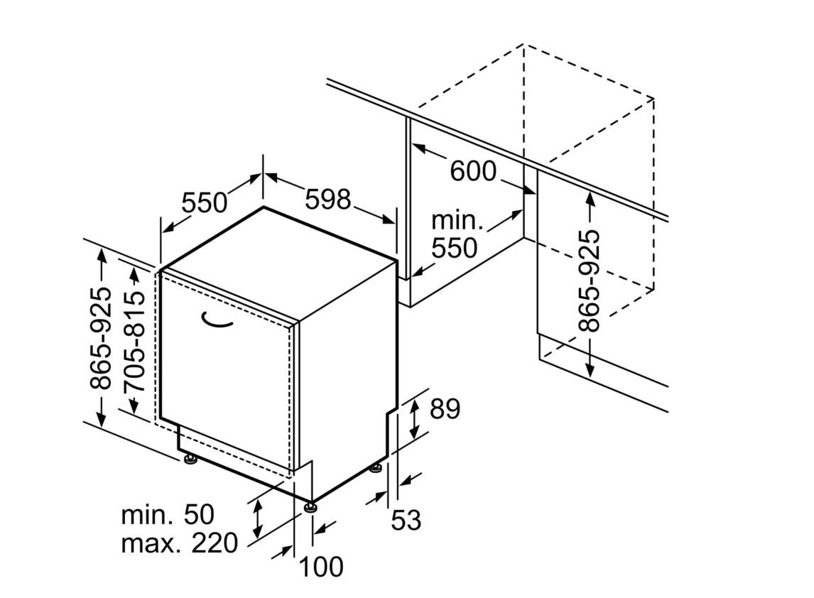 BOSCH SBH4EAX28E SERIE 4 lave-vaisselle entièrement intégrable