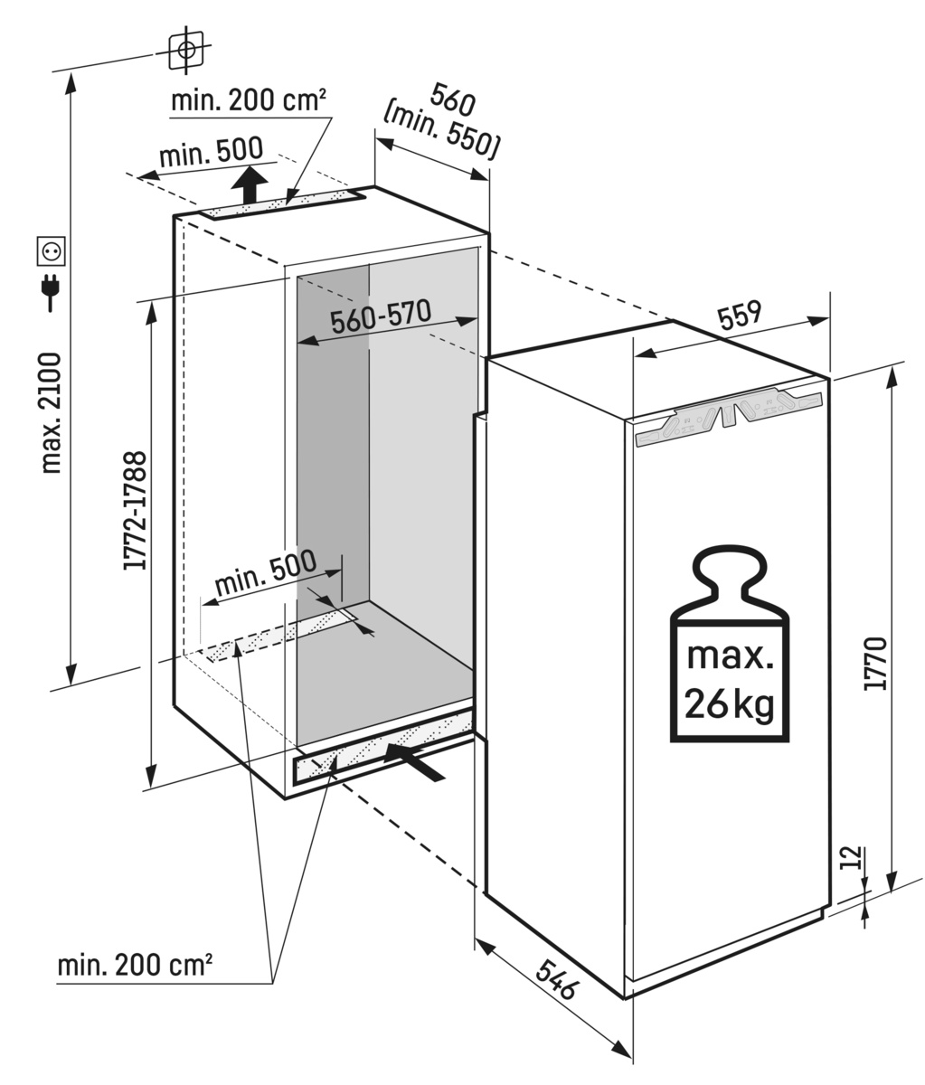 LIEBHERR IRBBSCI517122 réfrigérateur avec surgélateur - 178cm