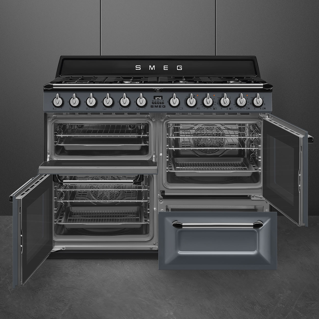 SMEG TR4110GR cuisinière avec taque à gaz - 110cm