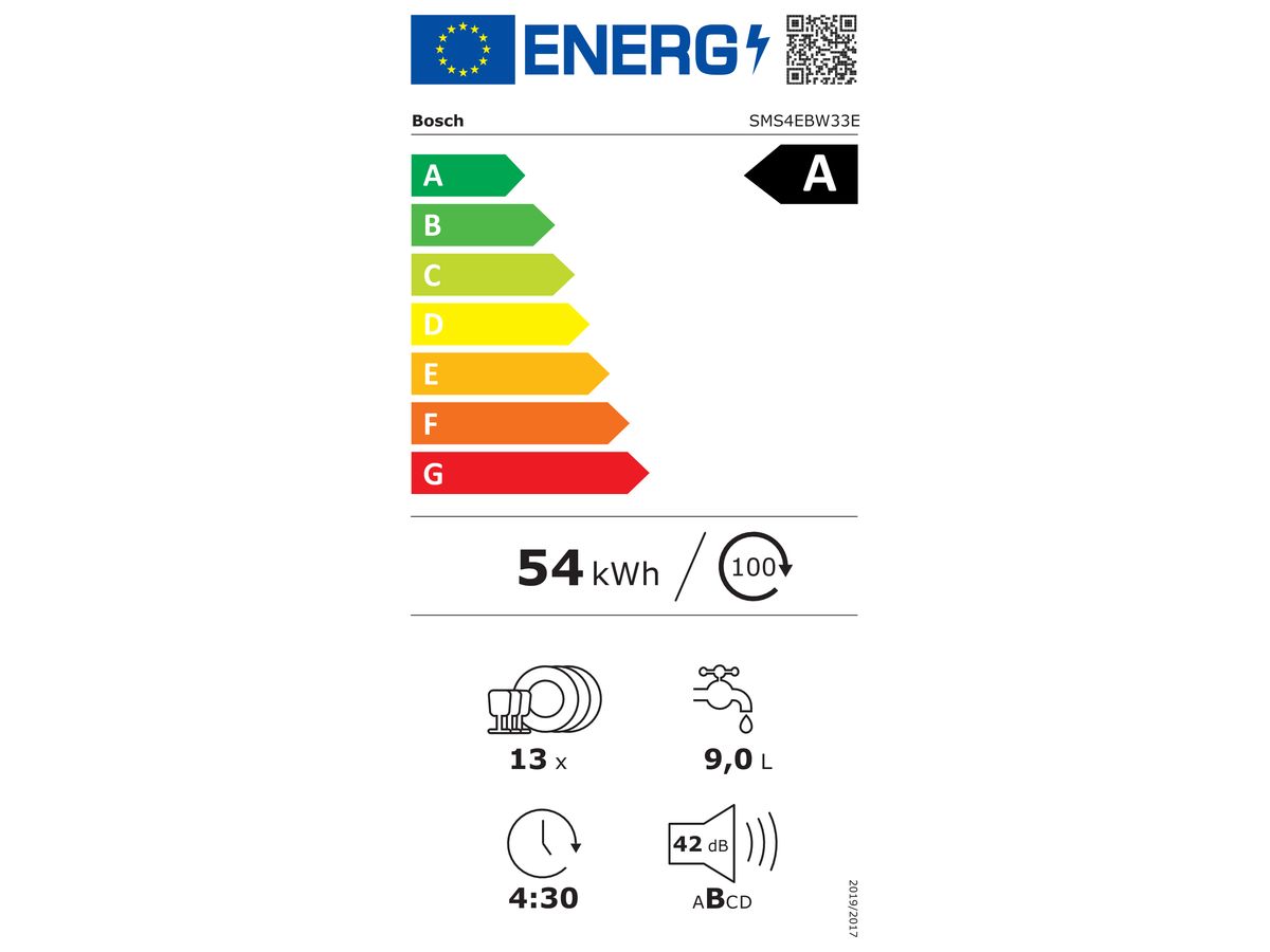 BOSCH SMS4EBW33E SERIE 4 lave-vaisselle pose-libre