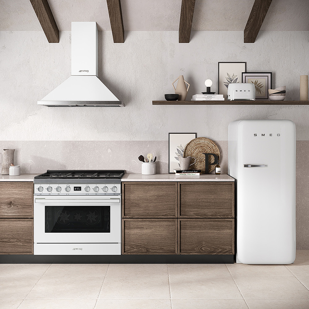 SMEG CPF9GPWH cuisinière avec taque à gaz - 90cm