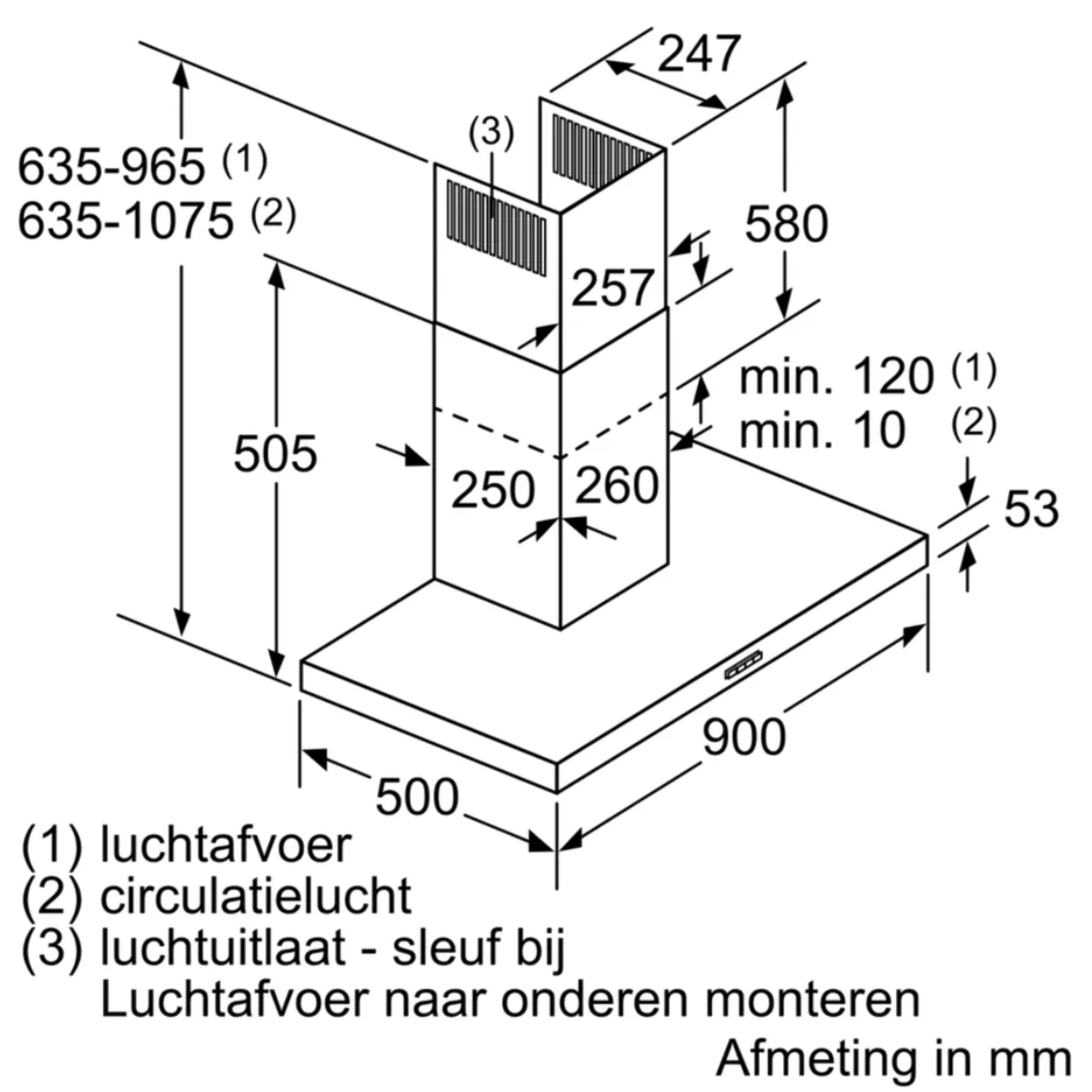 BOSCH DWB96DM65 SERIE 4 hotte décorative - 90cm
