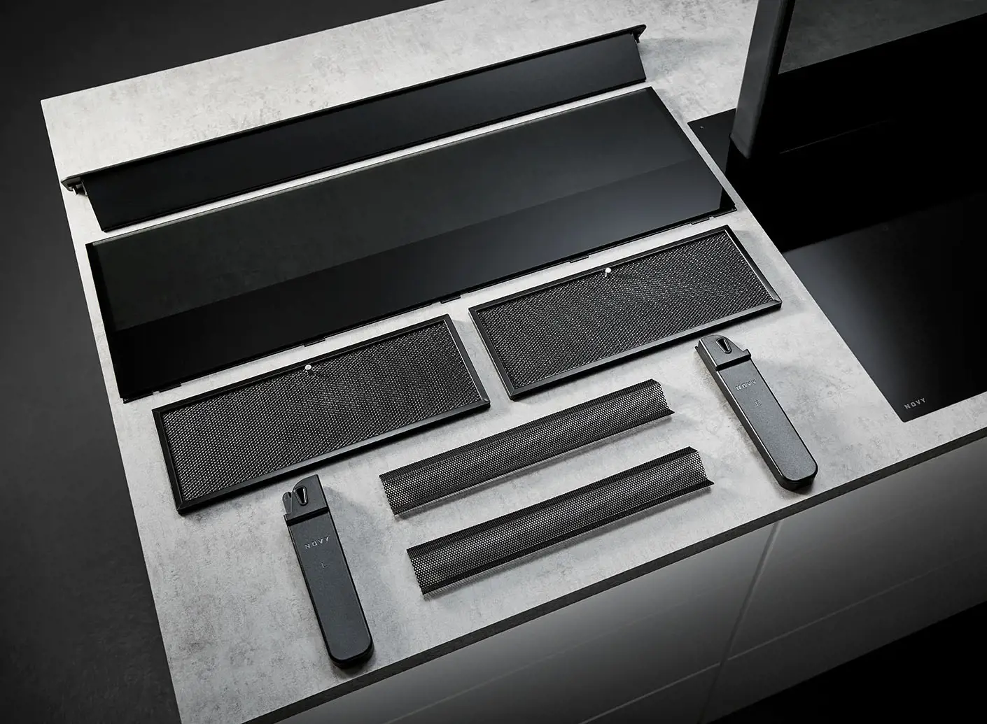 NOVY 1841 table de cuisson avec hotte integrée - 88cm