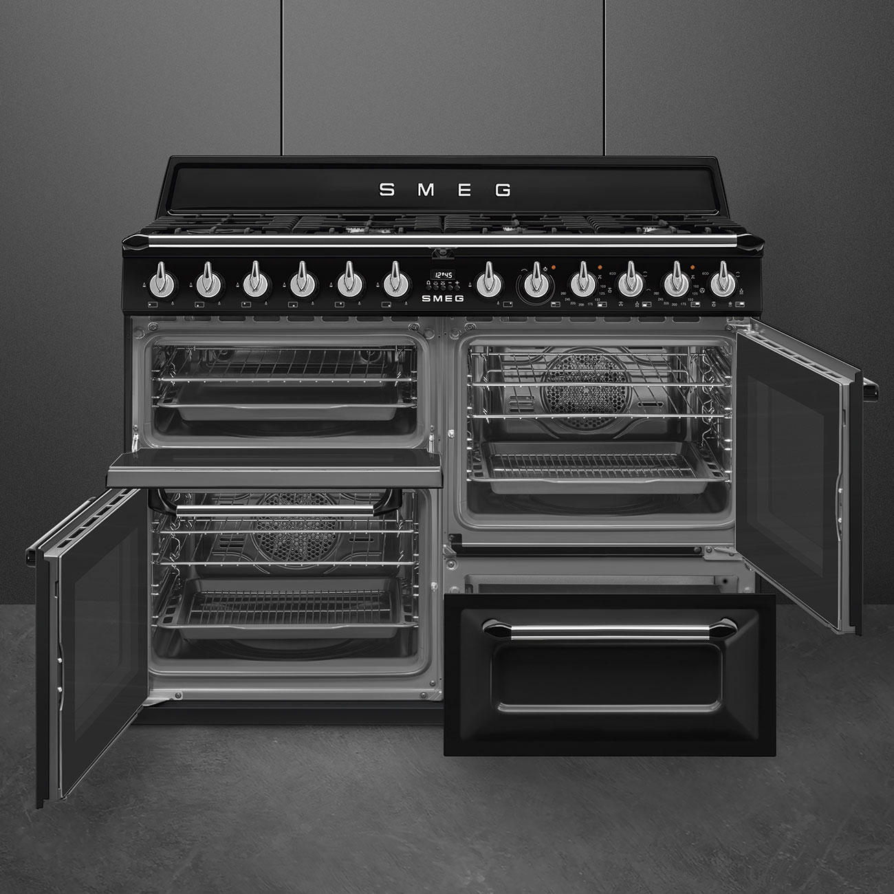 SMEG TR4110BL1 cuisinière avec taque à gaz - 110cm