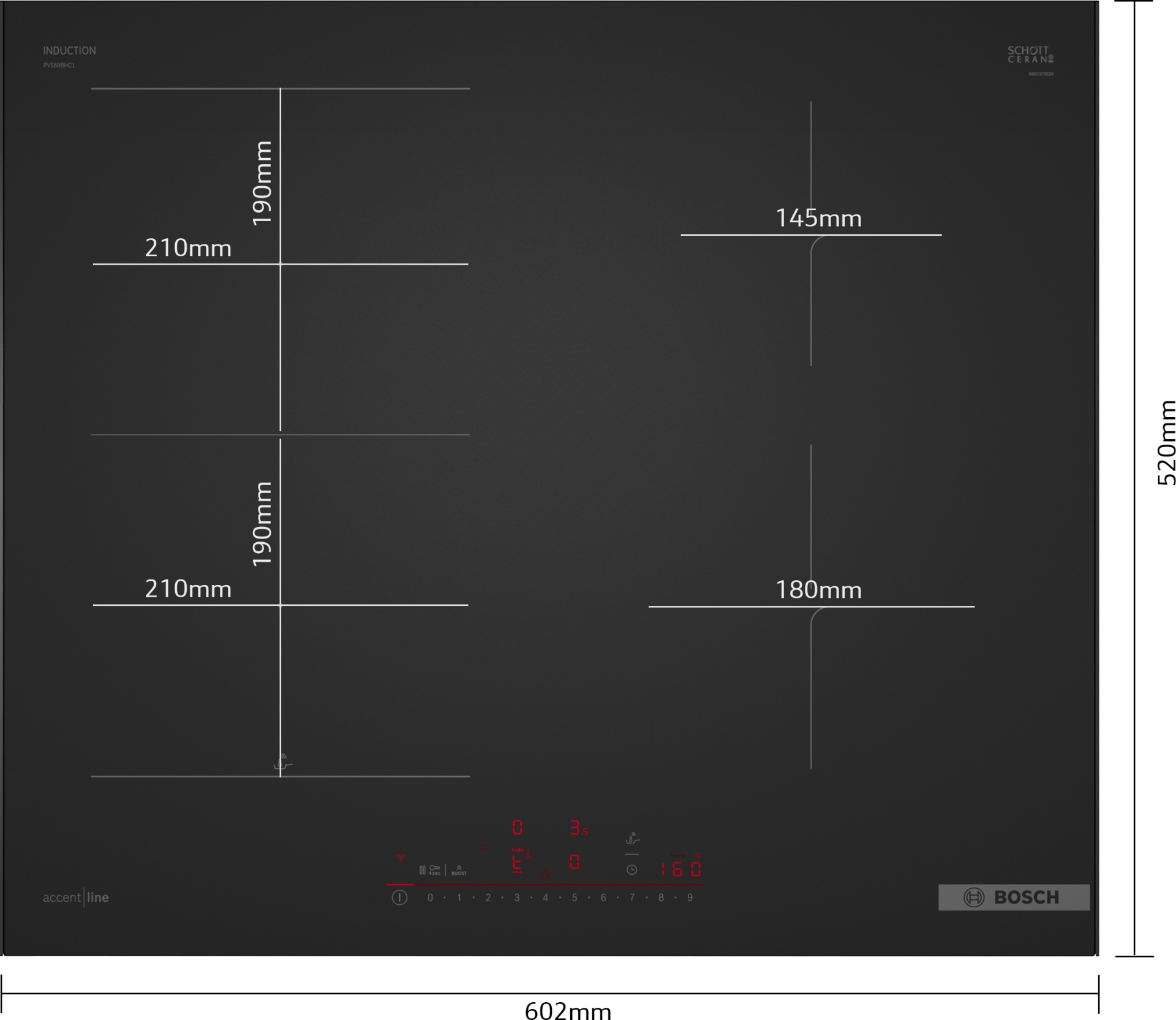 BOSCH PVS69BHC1E table de cuisson à induction - 60cm