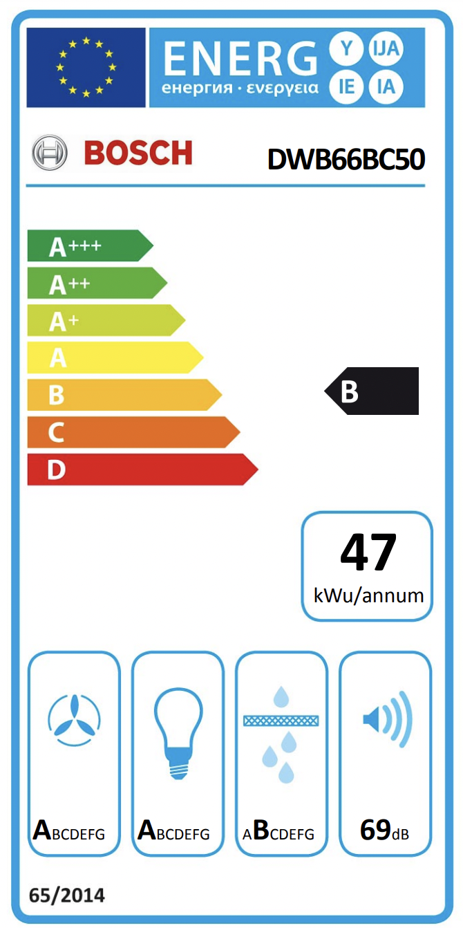 BOSCH DWB66BC50 SERIE 2 hotte décorative - 60cm