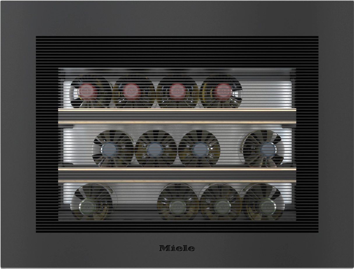MIELE KWT7112IG125GALAEDITIONOBSIDIENBLACKMATT Pureline cave à vin encastrable