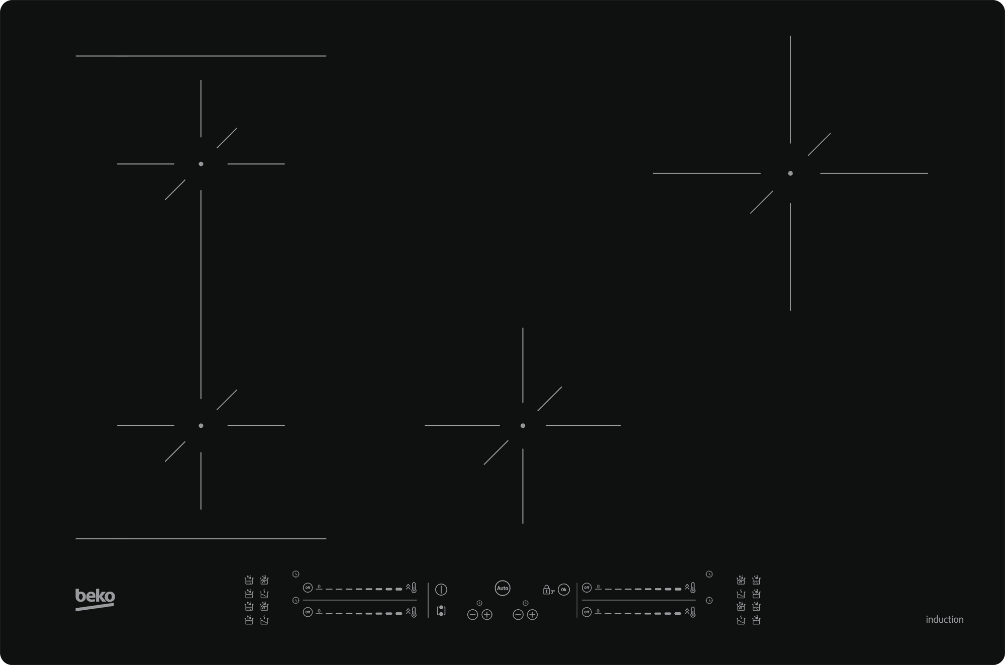 BEKO HII84540IFT table de cuisson à induction - 77cm