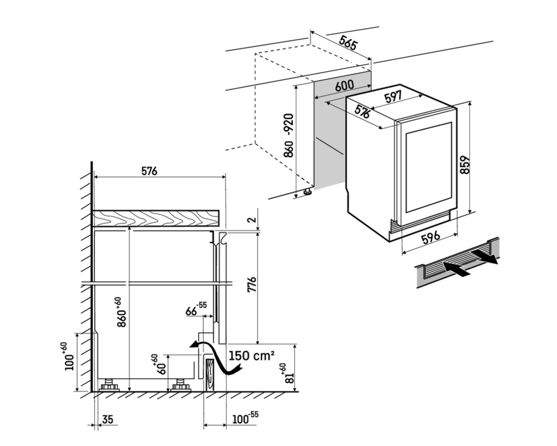 LIEBHERR UBCGB373120 réfrigérateur sous-encastable