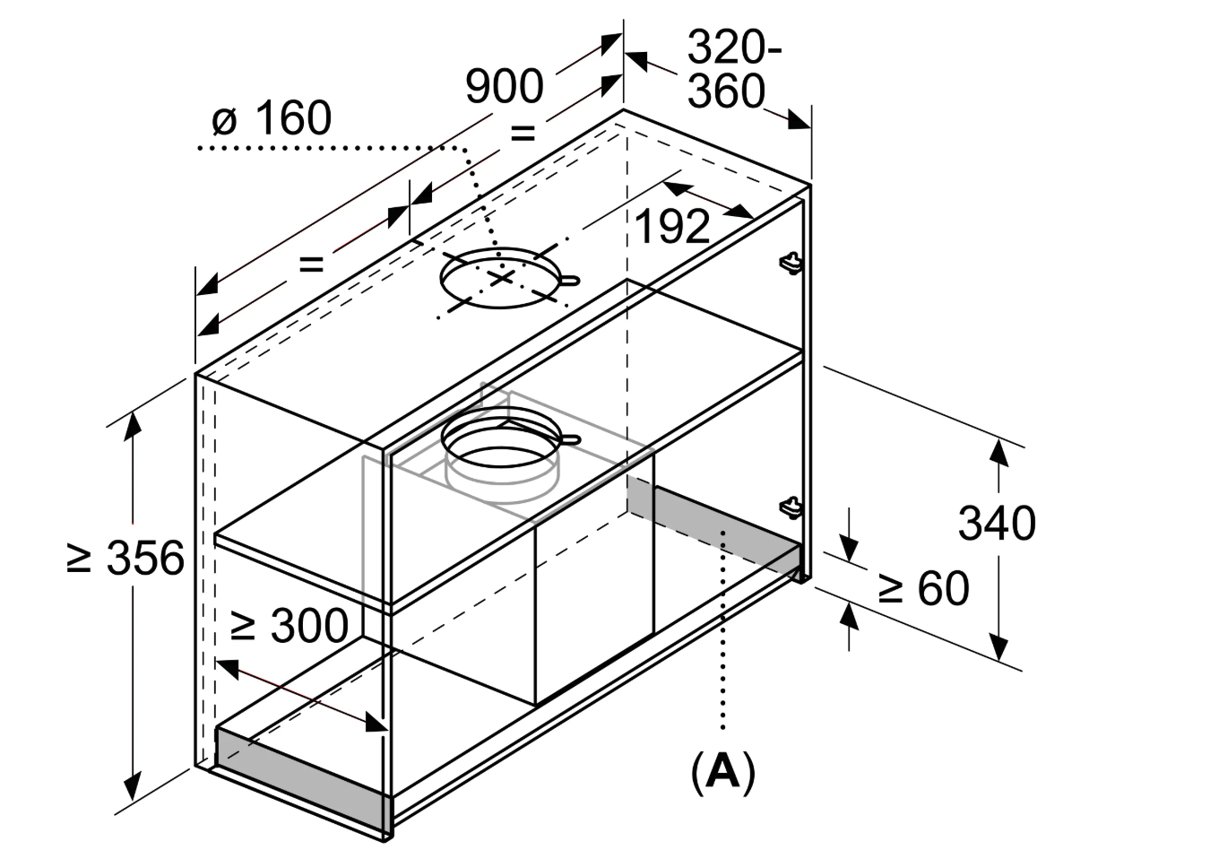 BOSCH DBB97DP65 hotte intégré - 90cm