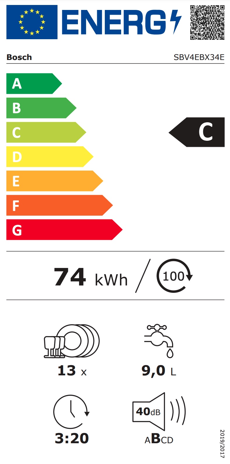 BOSCH SBV4EBX34E SERIE 4 lave-vaisselle entièrement intégrable