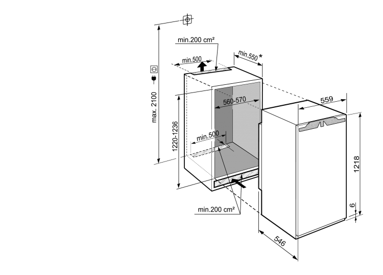LIEBHERR IRBD415020 réfrigérateur sans surgélateur - 122cm