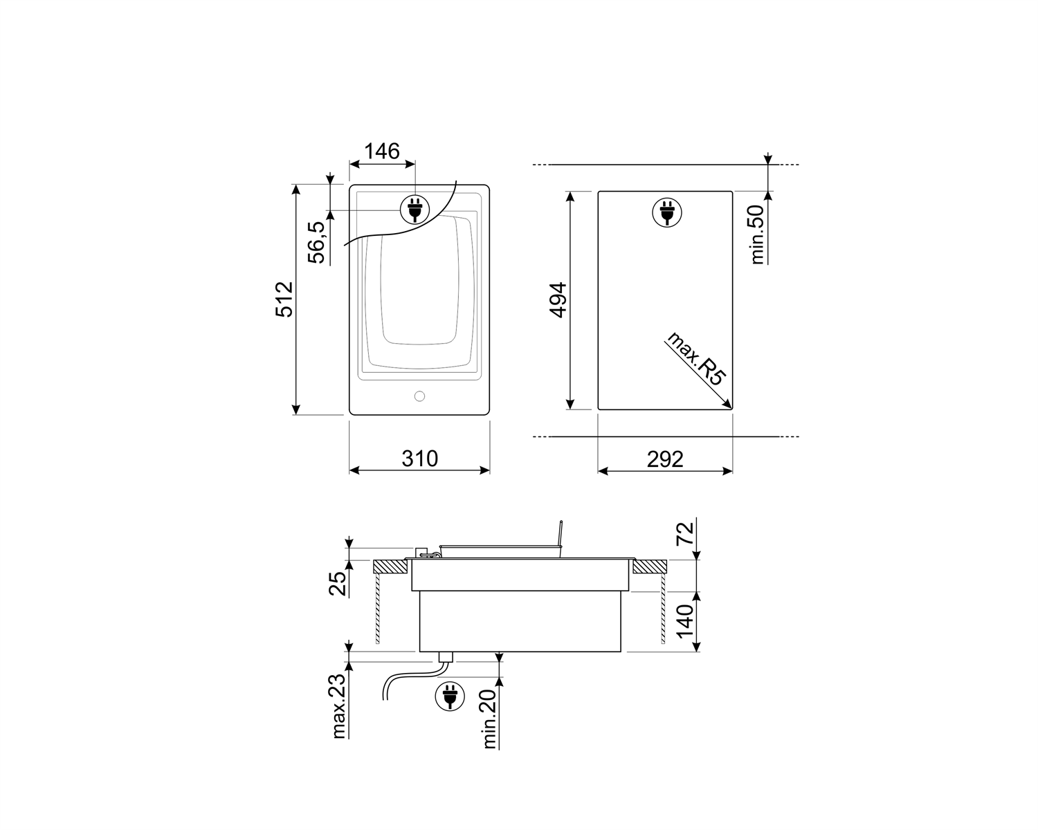 SMEG PGF30F friteuse - domino