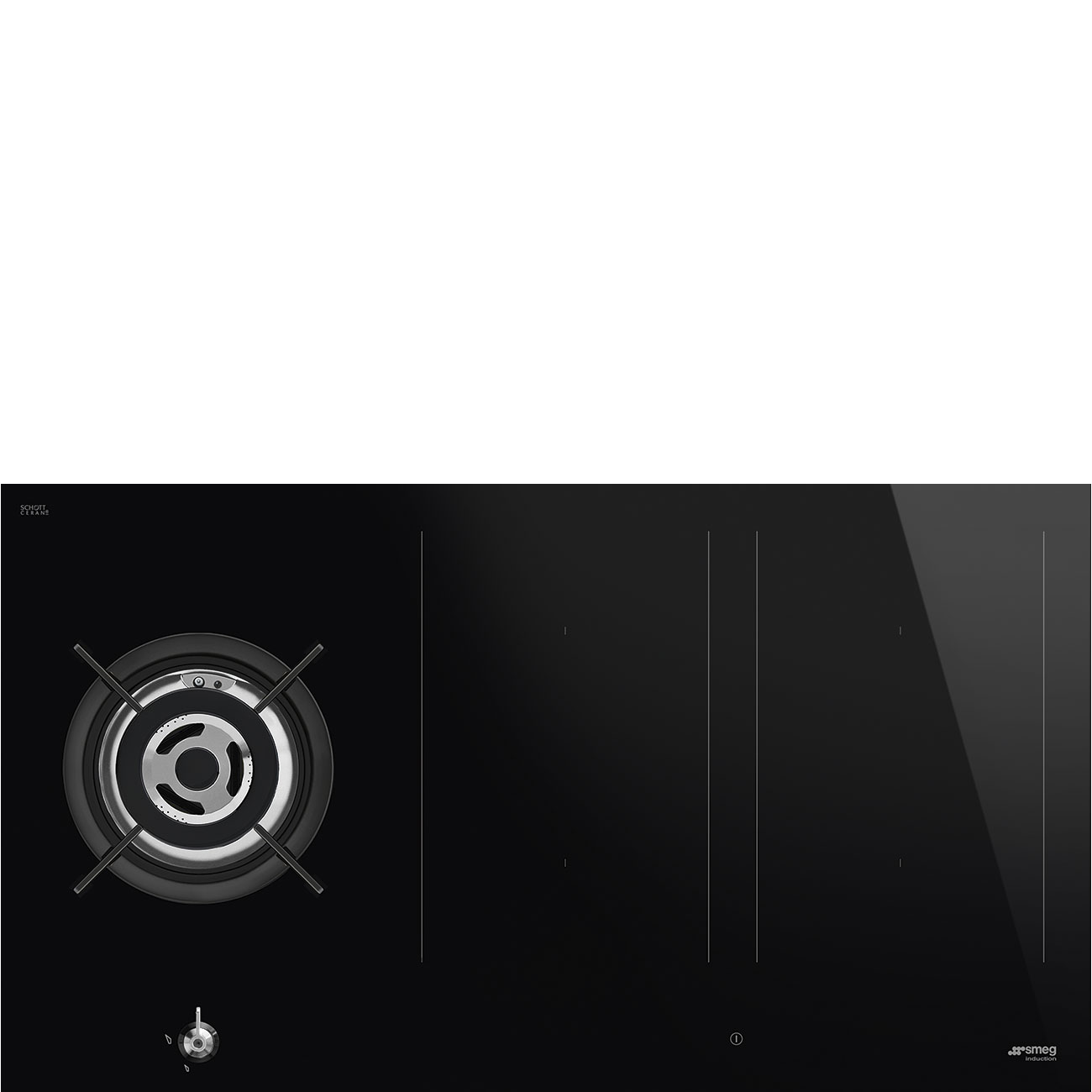 SMEG PM3953D table de cuisson gaz-induction - 90cm