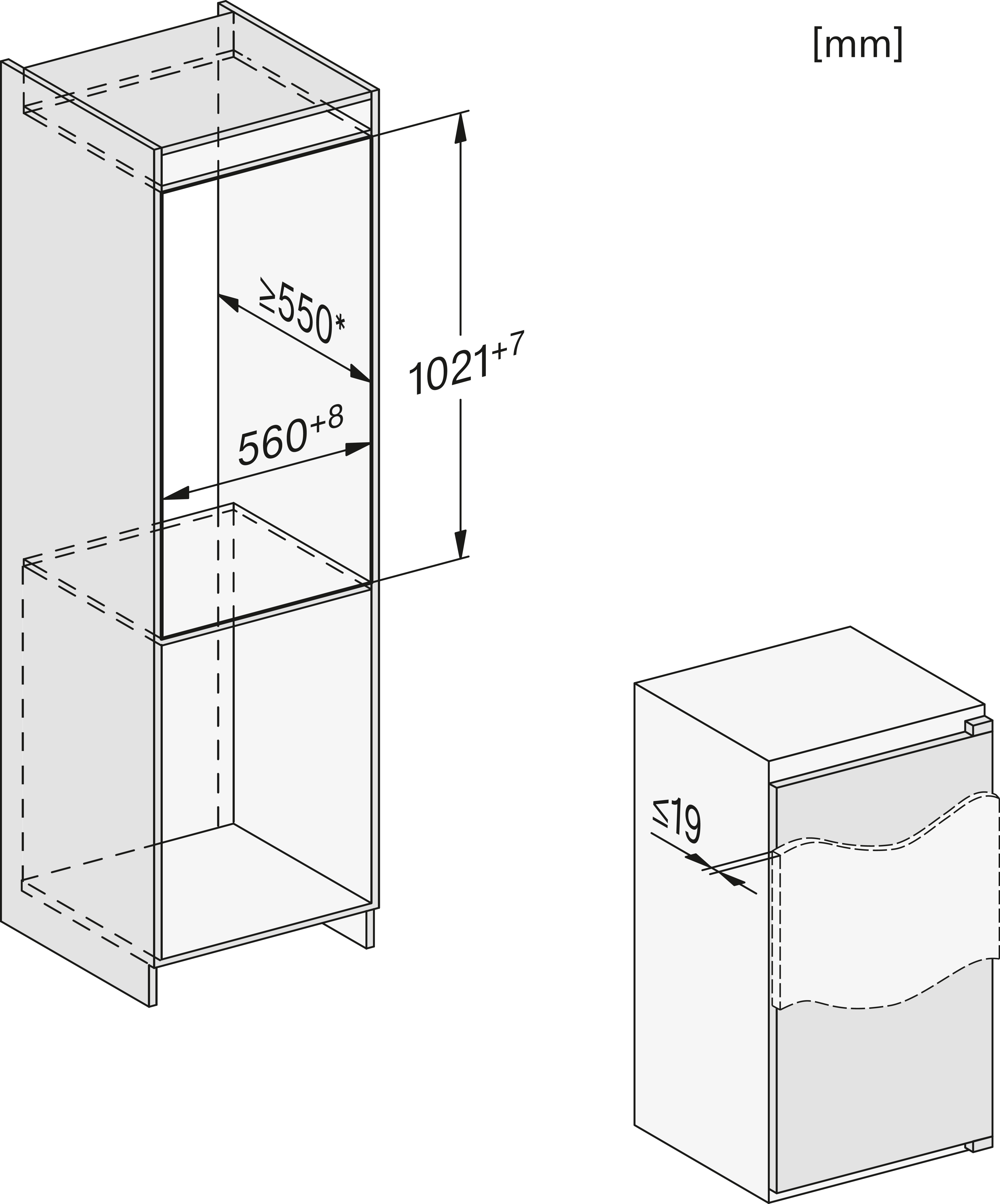 MIELE K7216E réfrigérateur avec surgélateur - 102cm
