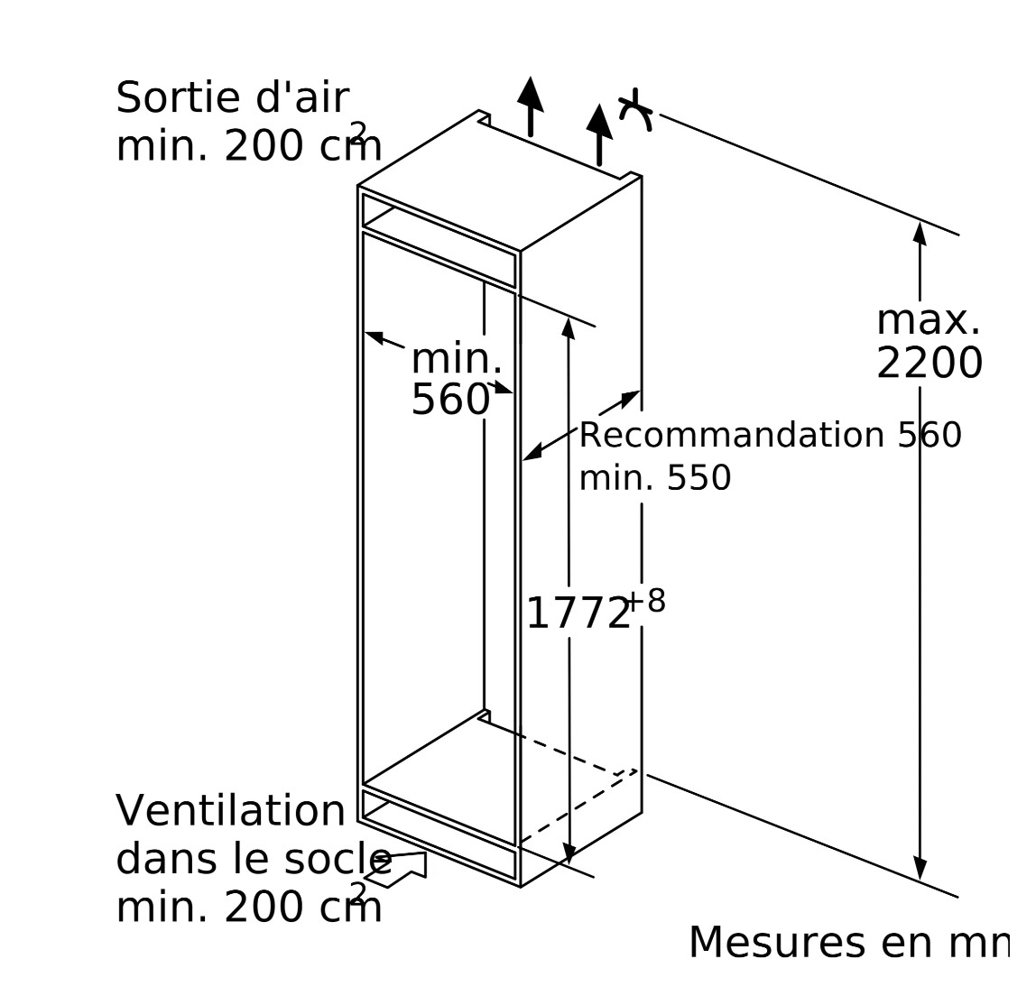 SIEMENS GI81NACE0 IQ500 congélateur encastrable - 178cm