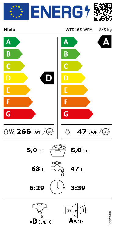 MIELE WTD165WPM CHROME EDITION lave-linge séchant