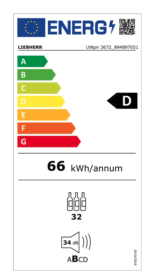 LIEBHERR UWPRI367220 cave à vin sous-encastrable