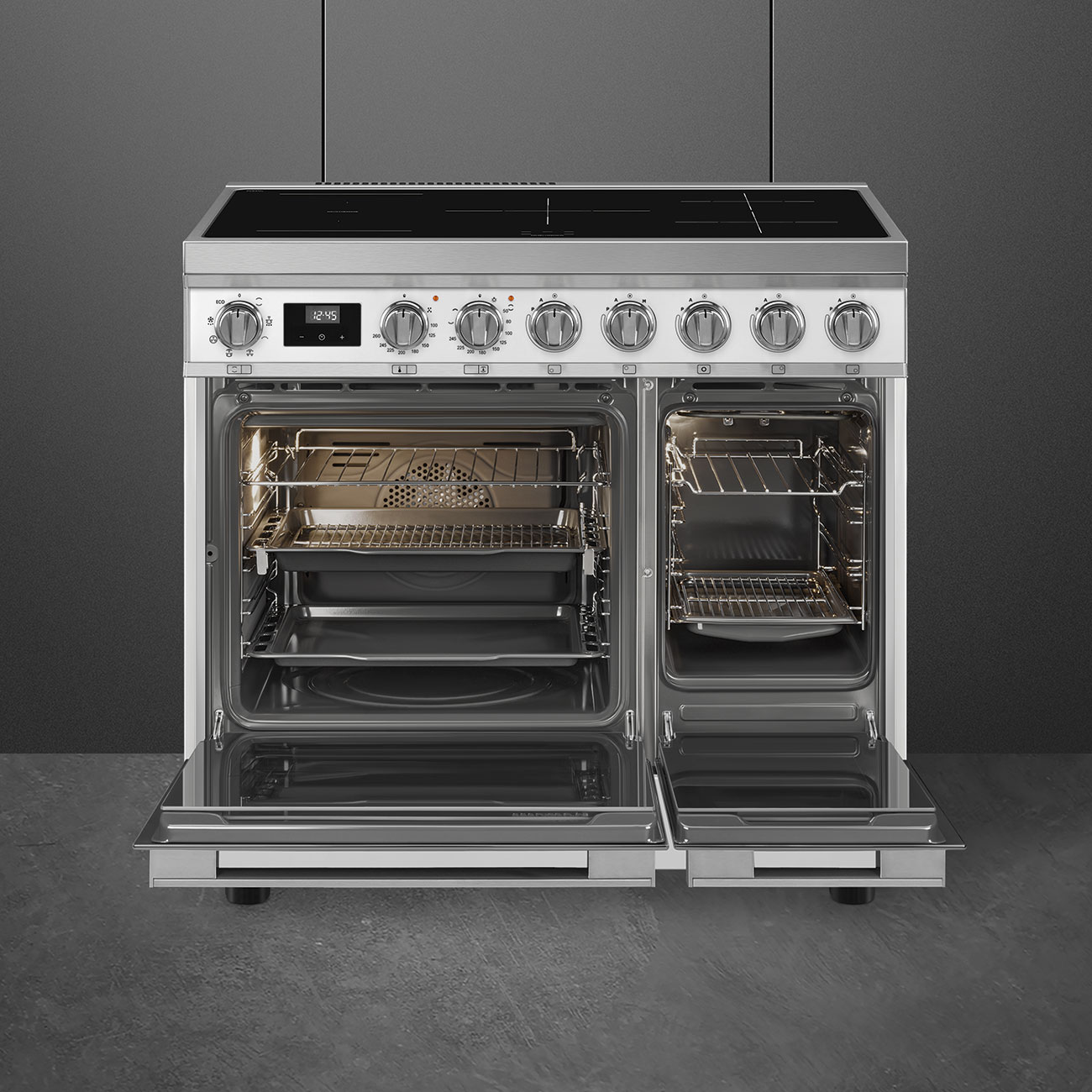 SMEG CPF92IMWH cuisinière avec taque à induction - 90cm