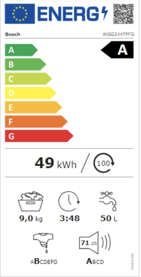 BOSCH WGG244FPFG SERIE 6 lave-linge