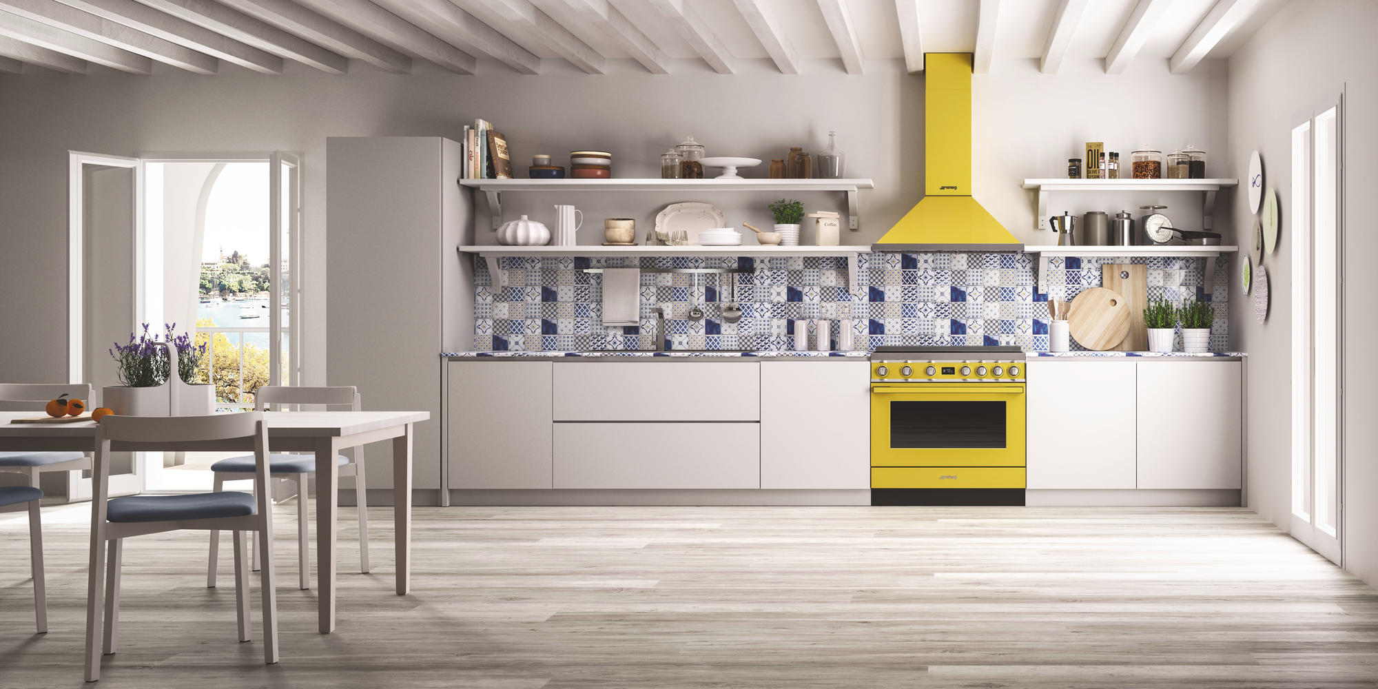 SMEG CPF9IPYW cuisinière avec taque à induction - 90cm