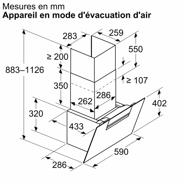 BOSCH DWK67FN60 SERIE 4 hotte murale - 60cm