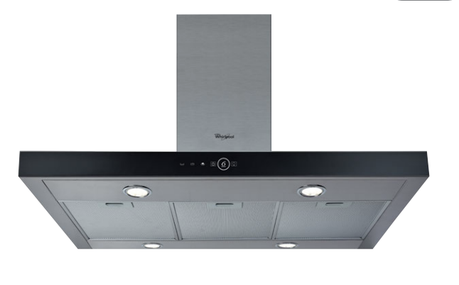 WHIRLPOOL AKR504IX/1 hotte îlot - 100cm