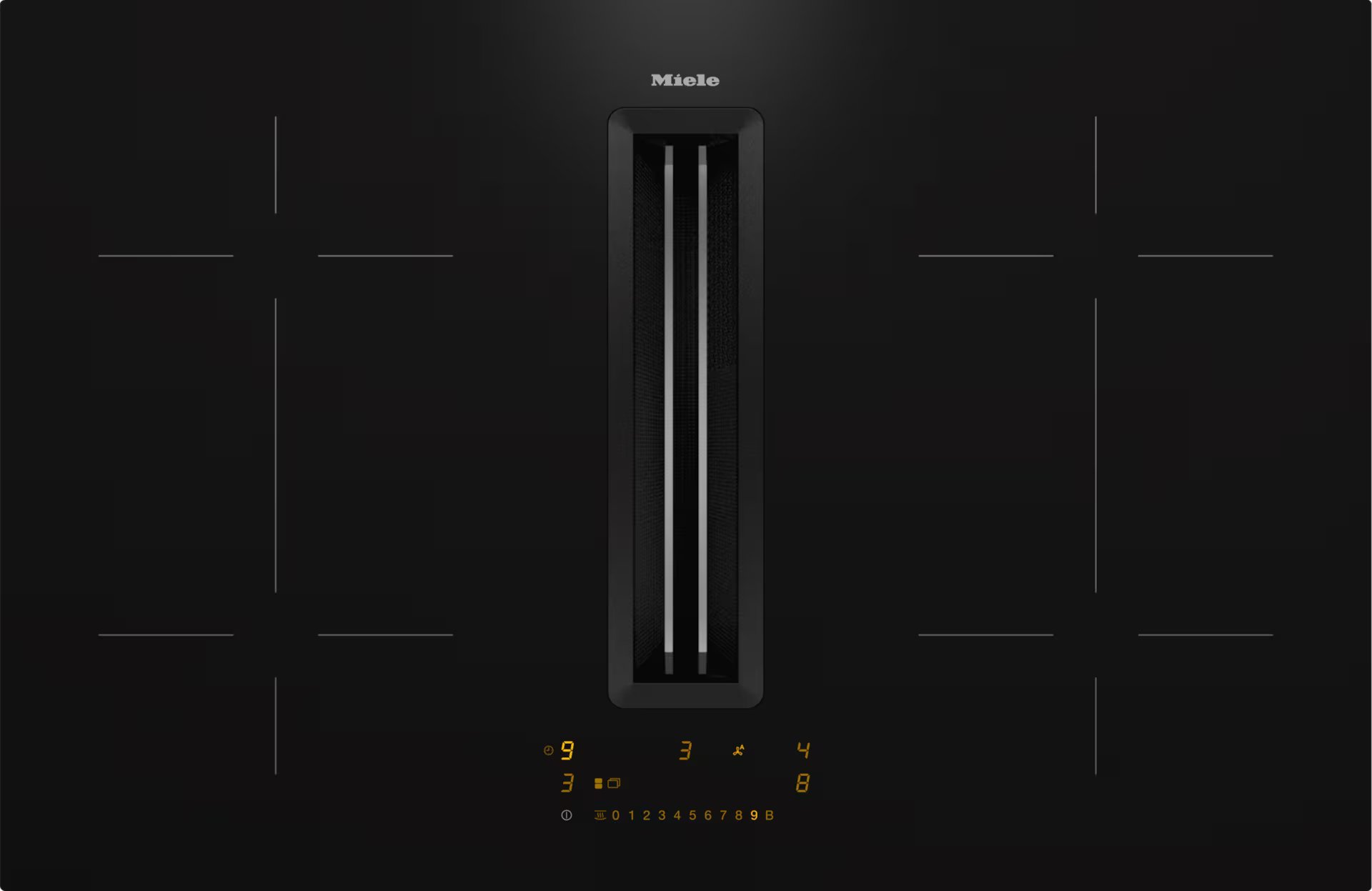 MIELE KMDA7473-1FLSILENCEBLACK table de cuisson avec hotte integrée - 80cm