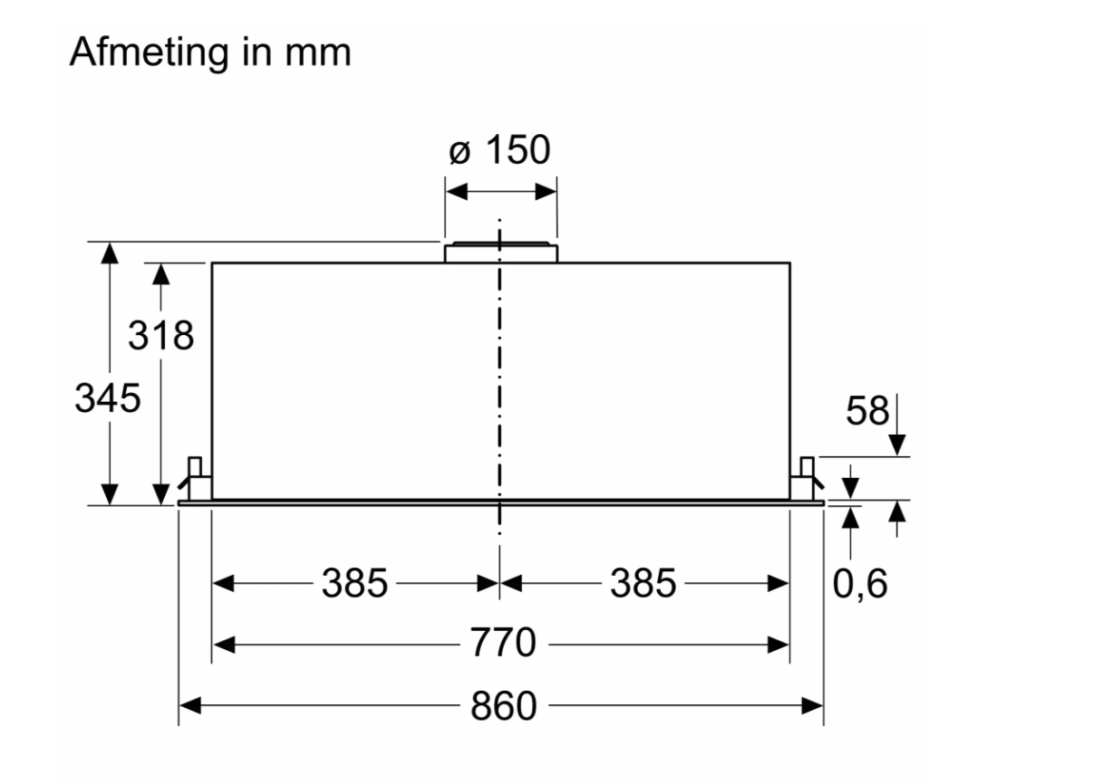 BOSCH DLN87AC50 Serie 6 groupe d'extraction - 86cm