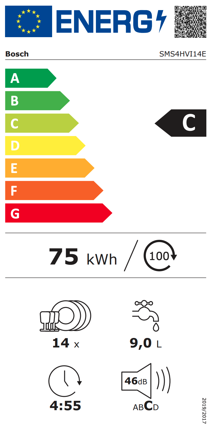 BOSCH SMS4HVI14E lave-vaisselle pose-libre