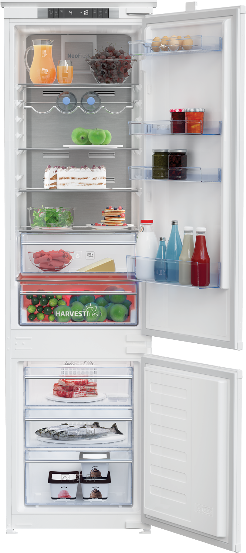 BEKO BCNA306E4SN combiné réfrigérateur-congélateur - 193cm