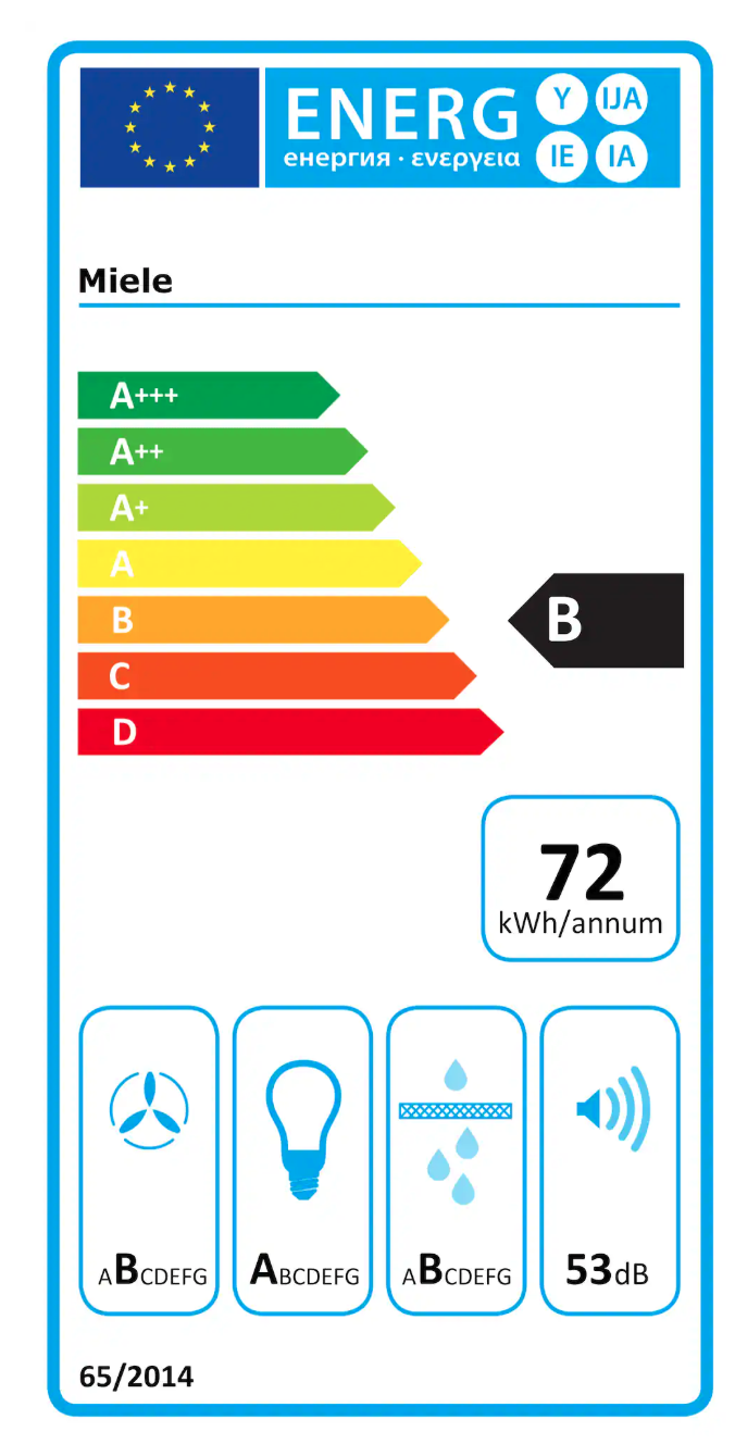 MIELE DAE1530STAINLESSSTEELBNF groupe d'extraction - 53cm