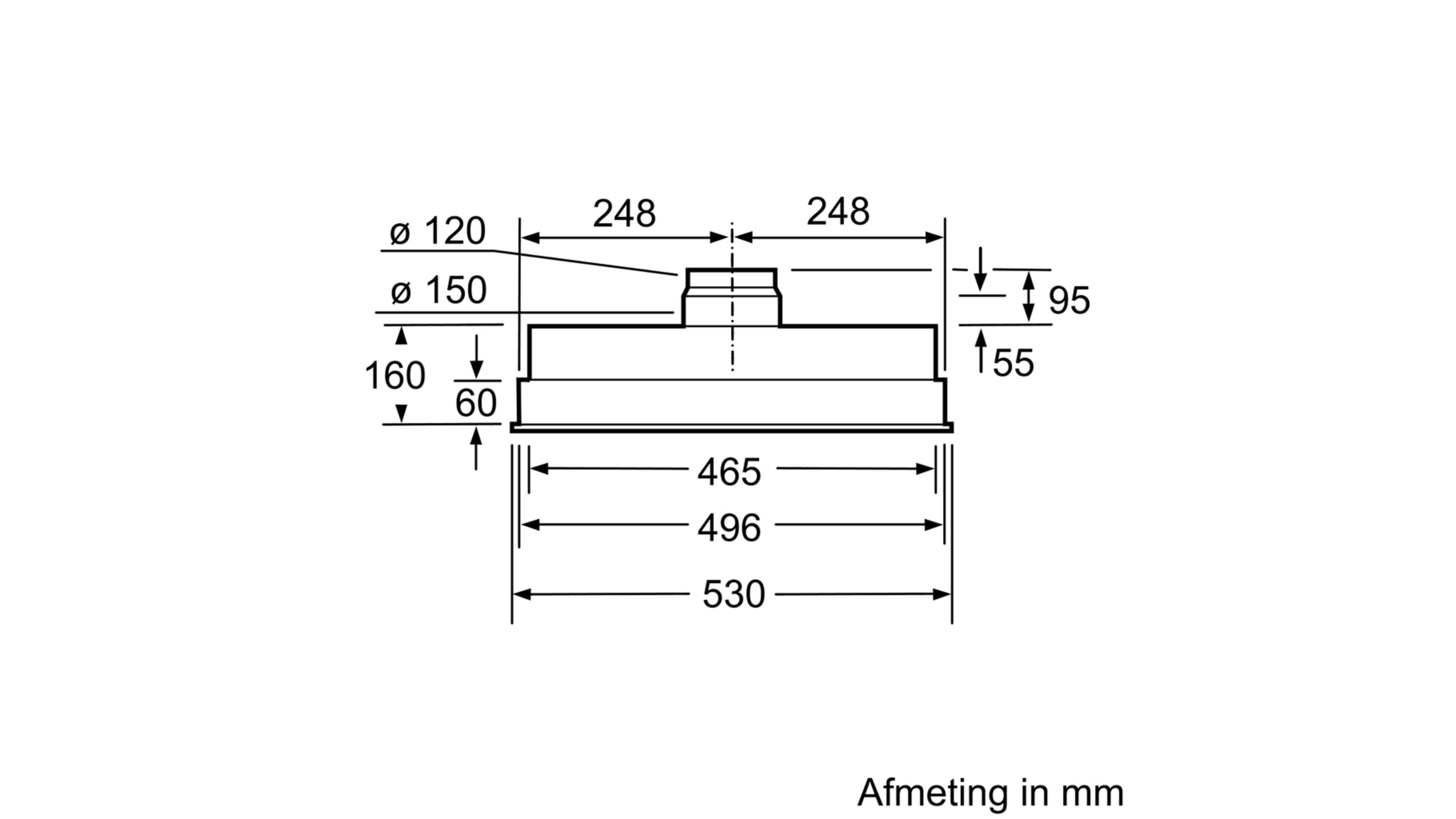 BOSCH DHL555BL SERIE 4 groupe d'extraction - 55cm