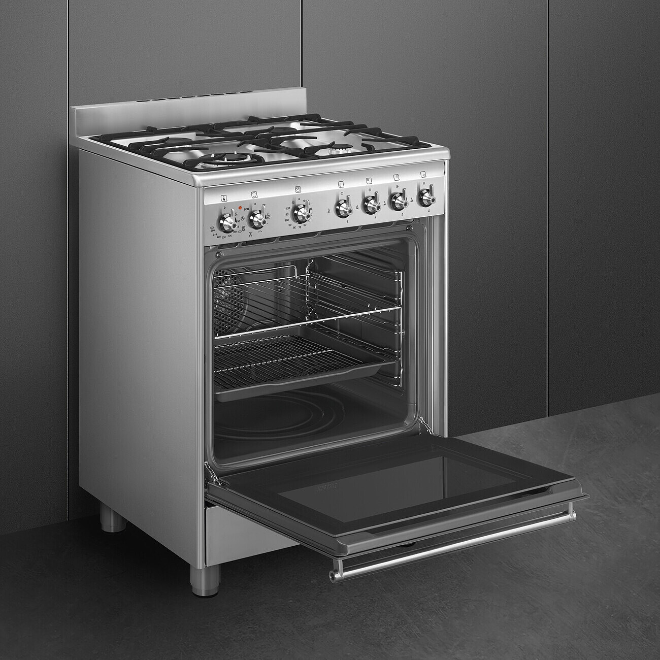 SMEG SX61GM cuisinière avec taque à gaz - 60cm