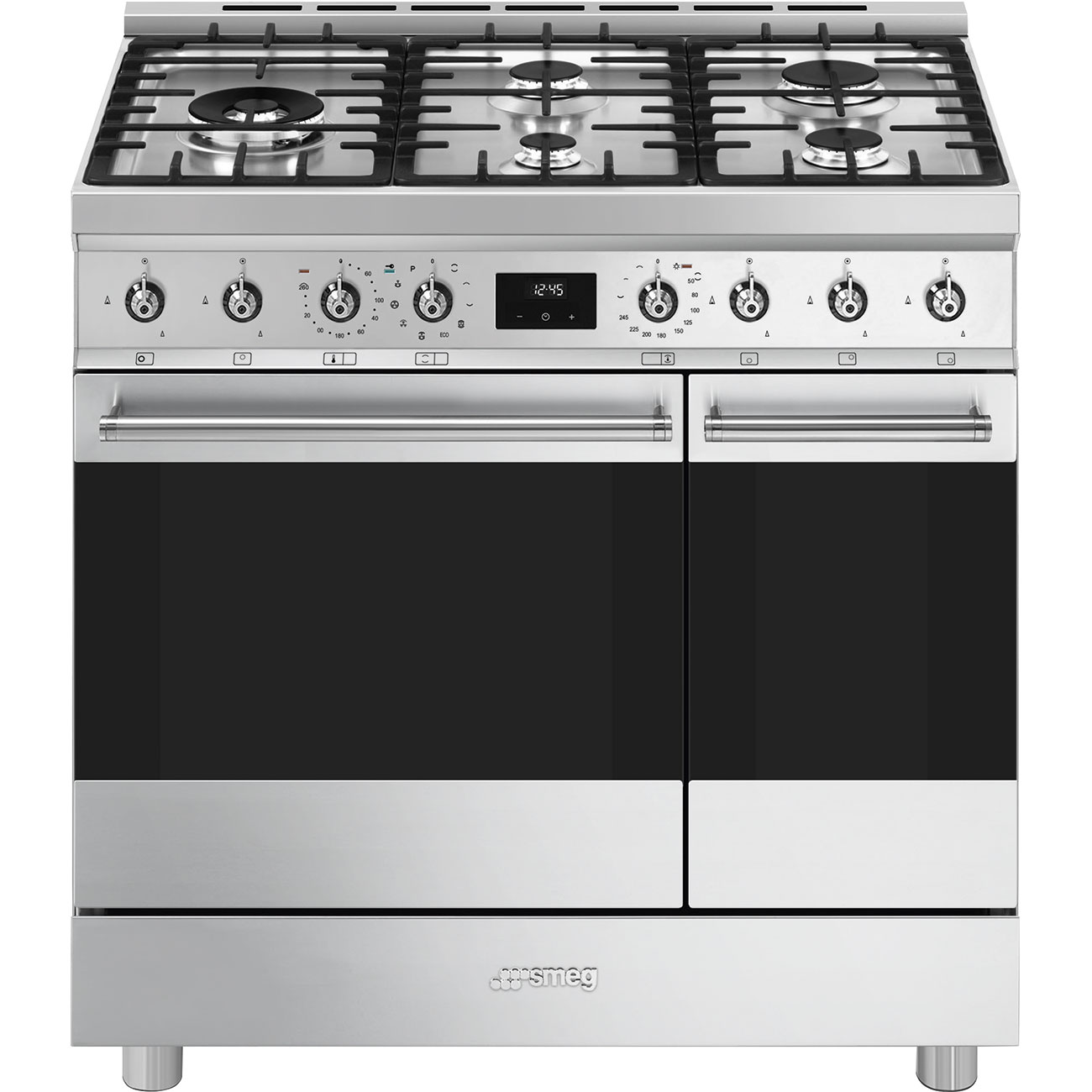 SMEG C92GPX2 cuisinière avec taque à gaz - 90cm