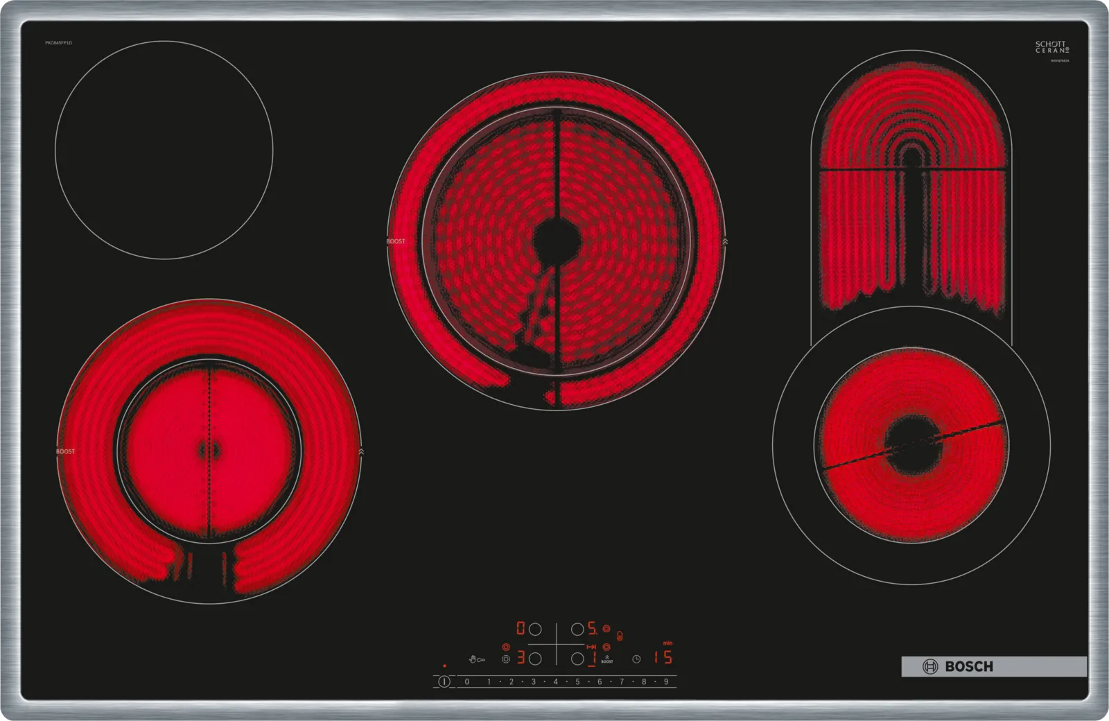 BOSCH PKC845FP1D SERIE 6 table de cuisson vitrocéramique - 80cm