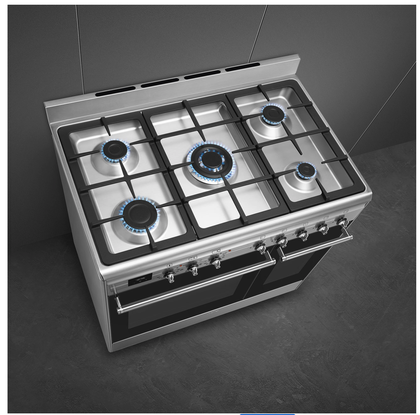 SMEG CX92GM cuisinière avec taque à gaz - 90cm